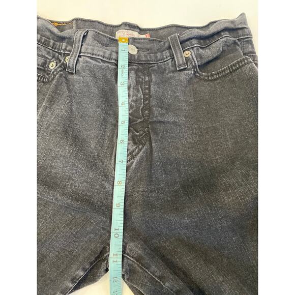 Levi’s Perfectly Slimming Bootcut 512 Sz 10M Distressed Cotton Stretchy Charcoal - Picture 13 of 16